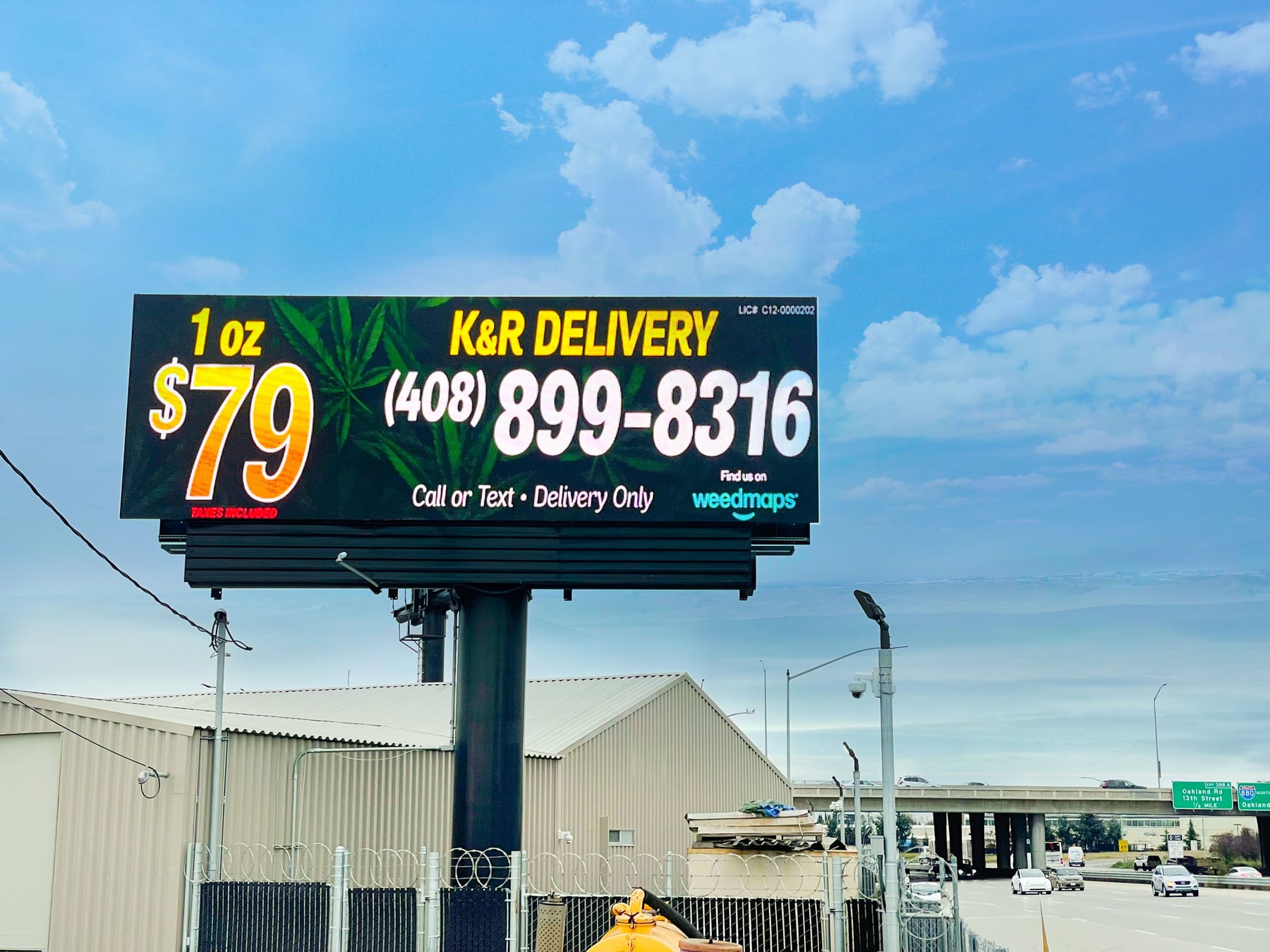 LED billboards on East Gish Road — installation