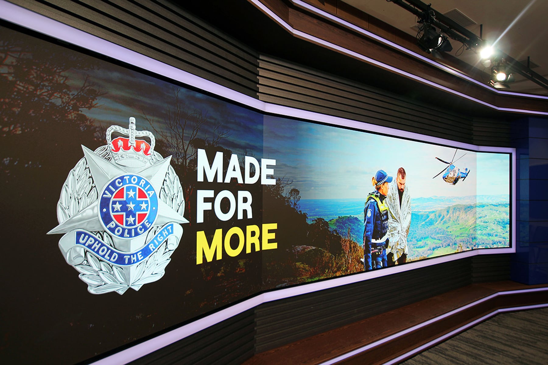 Supersized Digital Wallpaper Platform for Victoria Police HQ — installation