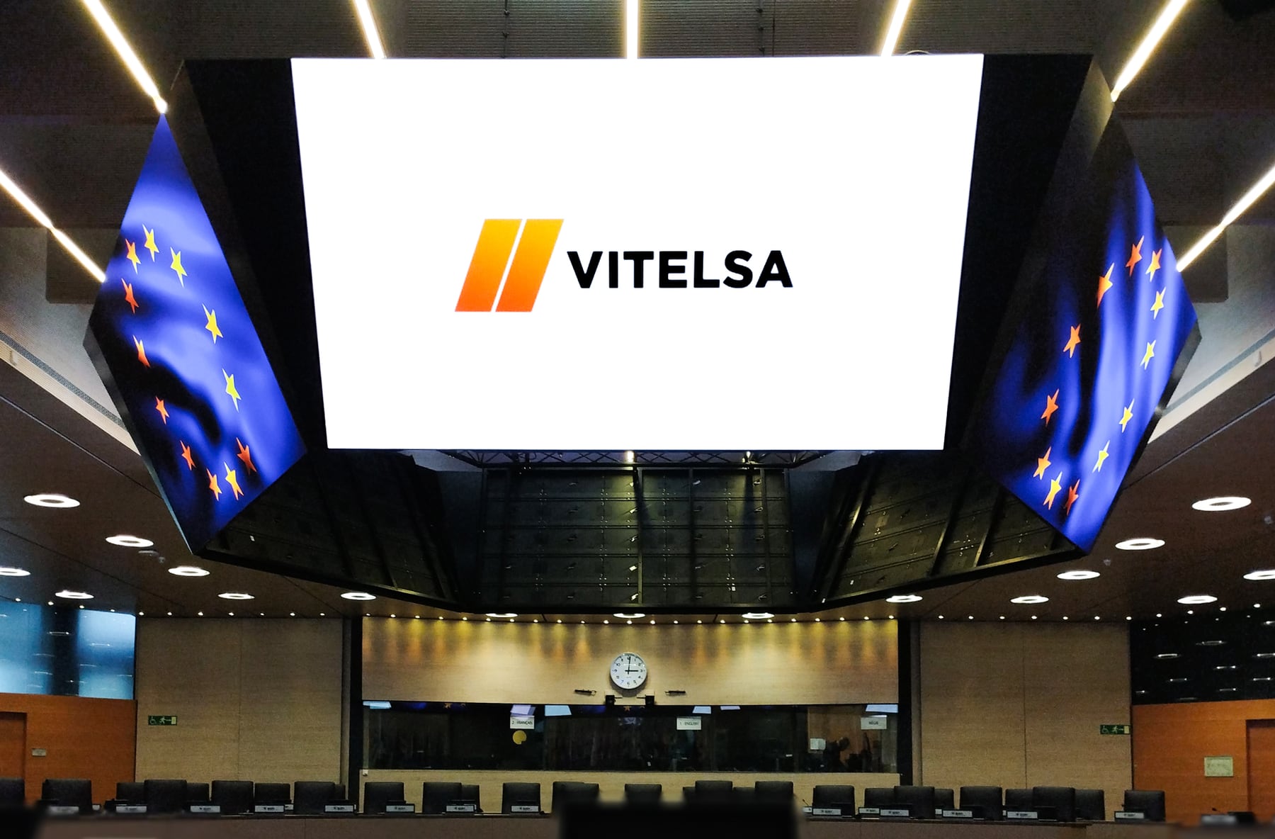 Xeron & VITELSA’s Display Solutions for a European Government Institution — installation